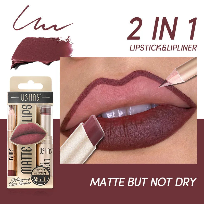 USHAS Perfect Pout Kit - Lipstick & Lip Liner Duo