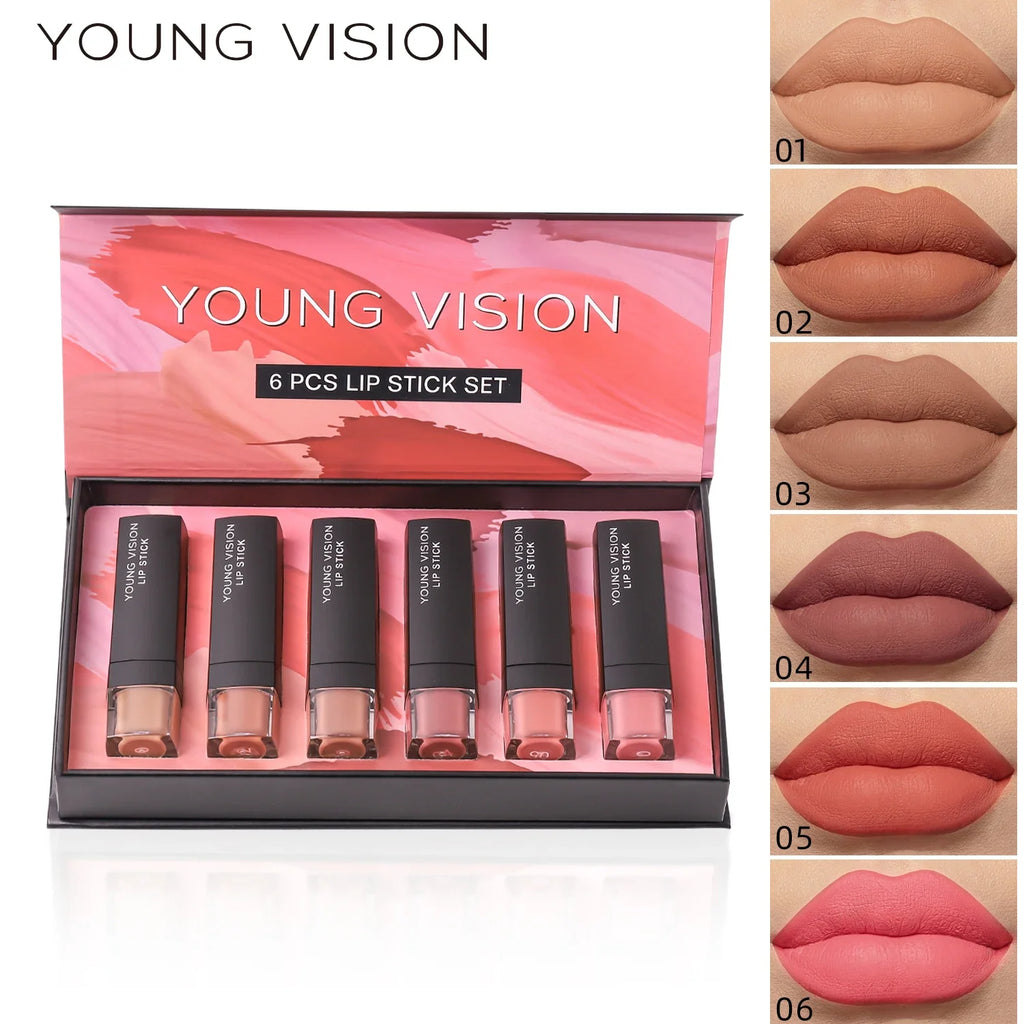 Velvet Matte Lipstick Gift Set - 6 Pcs