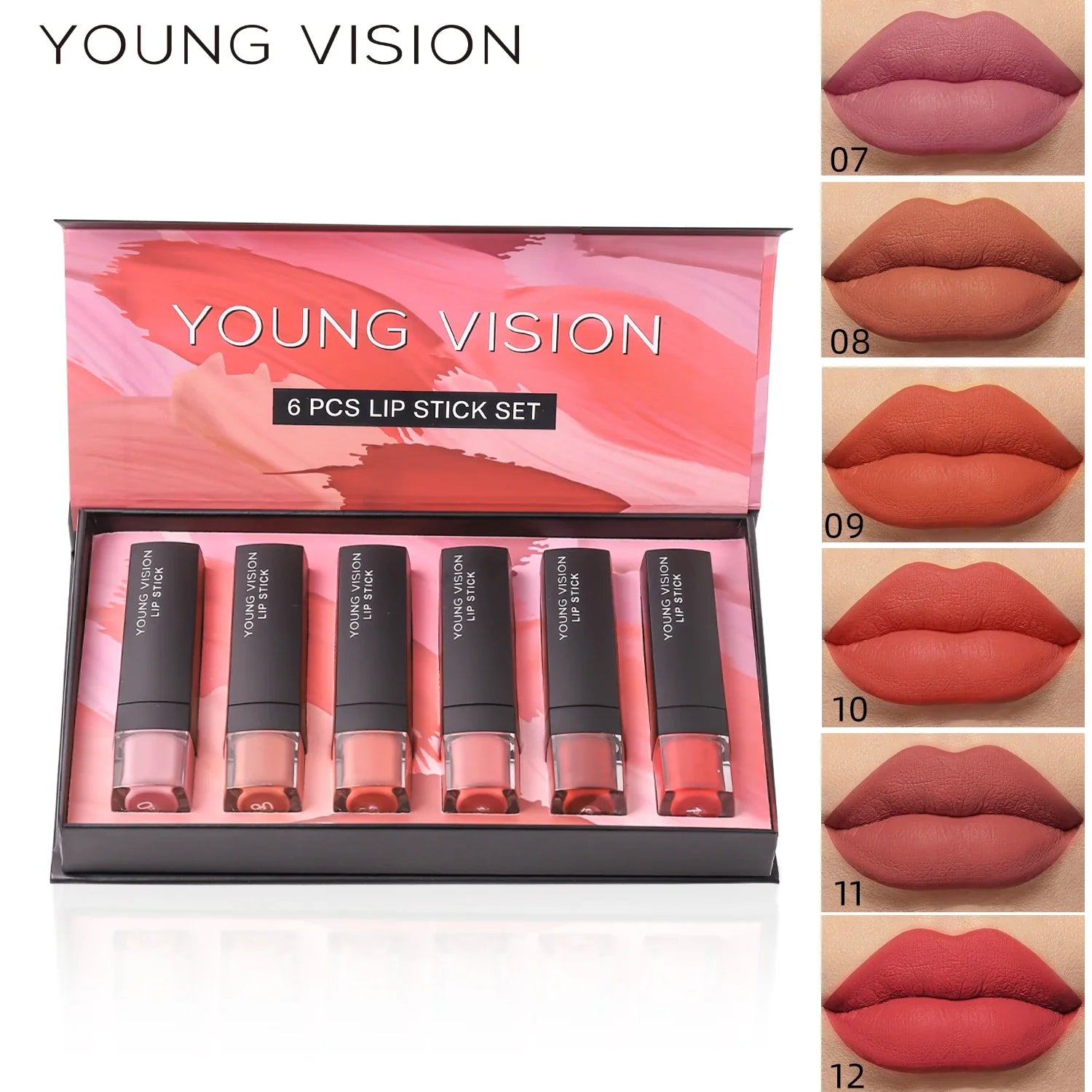 Velvet Matte Lipstick Gift Set - 6 Pcs